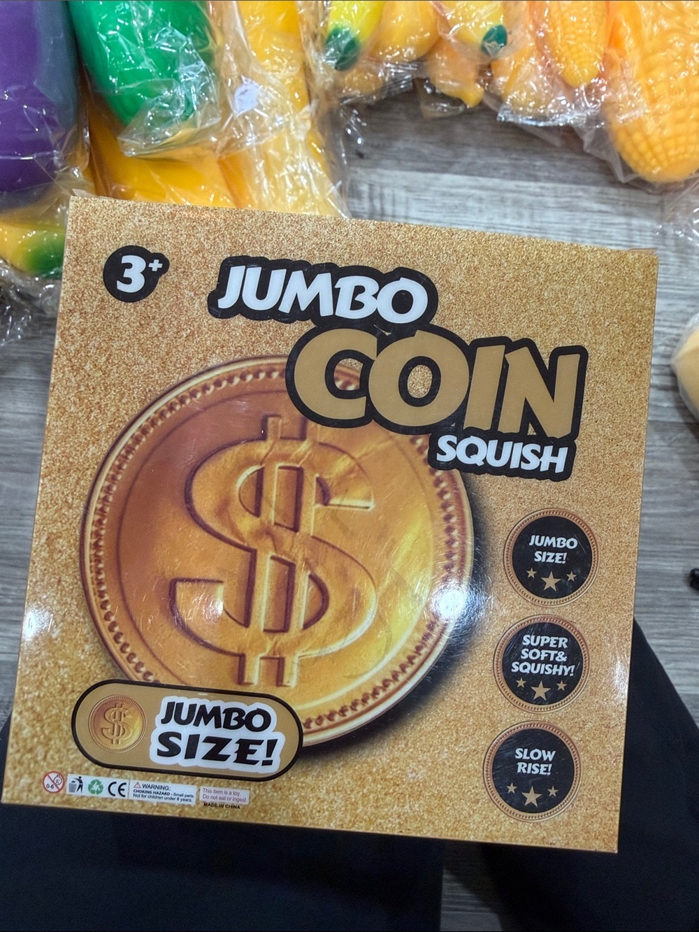 RARE Jumbo Coin Squish Toy - Gold Slow-Rise Stress Relief